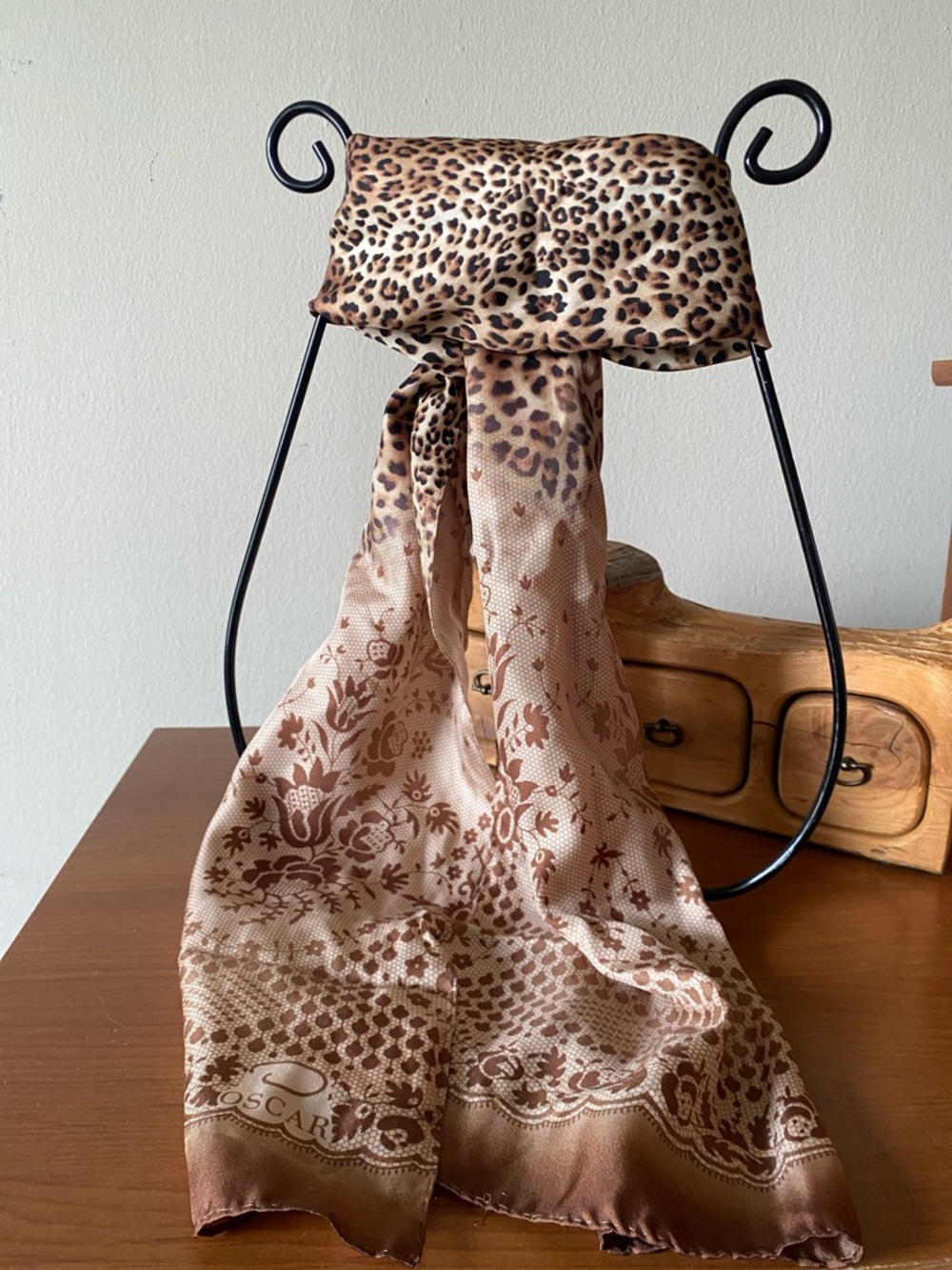 Oscar Mixed Print 100% Silk Scarf